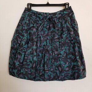 Anna Sui by Anthropologie Floral Tulip Silk Skirt